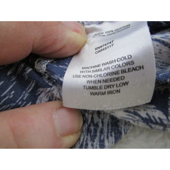 Red Head Mens Button Up Shirt Size Large Blue Tropical Short Sleeve - Picture 6 of 9